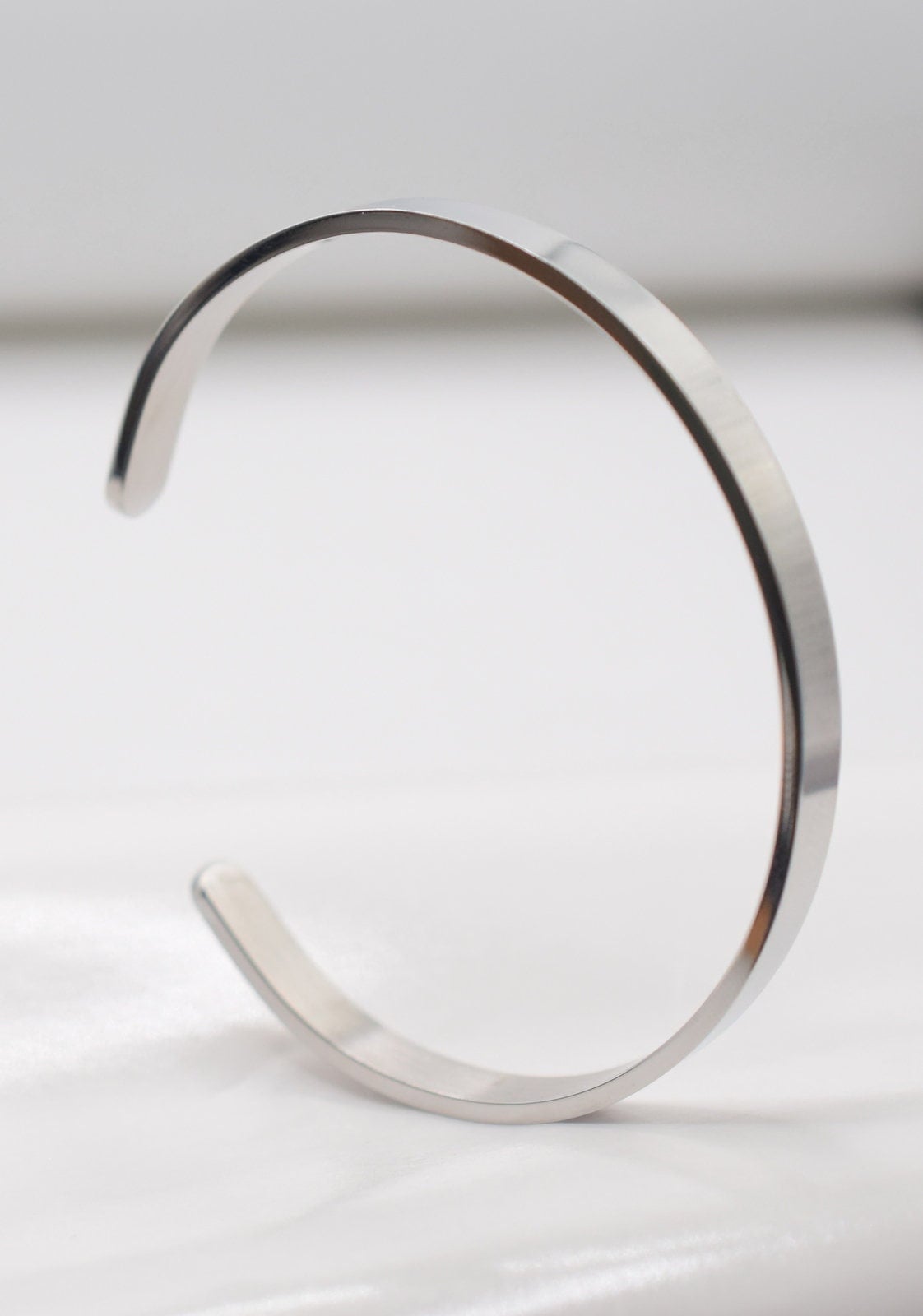 Gold Stainless Steel Bracelet Cuff: Adjustable Minimalist Design, Polished Luxury Finish | 6mm Width, Durable, Comfortable Fit