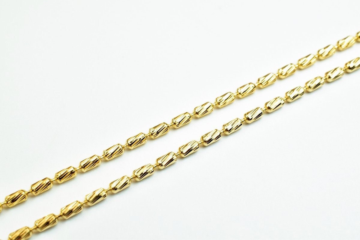 18K Pinky Gold Filled Chain: 17.5" Long, 1.5mm Width, Tarnish-Resistant | Jewelry Making, Durable Finish, Clasp 6mm