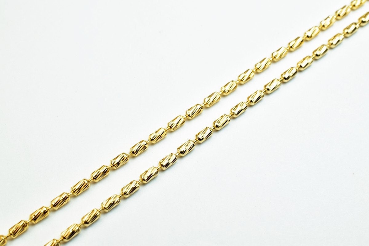18K Pinky Gold Filled Chain: 17.5" Long, 1.5mm Width, Tarnish-Resistant | Jewelry Making, Durable Finish, Clasp 6mm