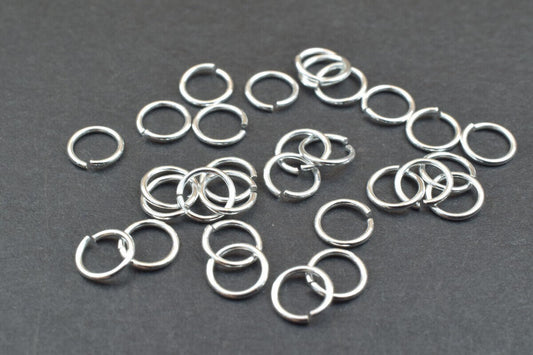 Open Jump Ring 3mm Outer: 925 Sterling Silver, 18 Gauge, Smooth Round Spacer Beads | Small Hole, Jewelry Making Components