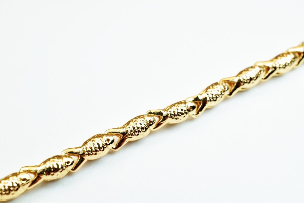 18K Pinky Gold Filled Look, EP Chain Size 17.5" Long 3mm Width 3.5mm Thick  CG372 jewelry making supplies - detail image 5