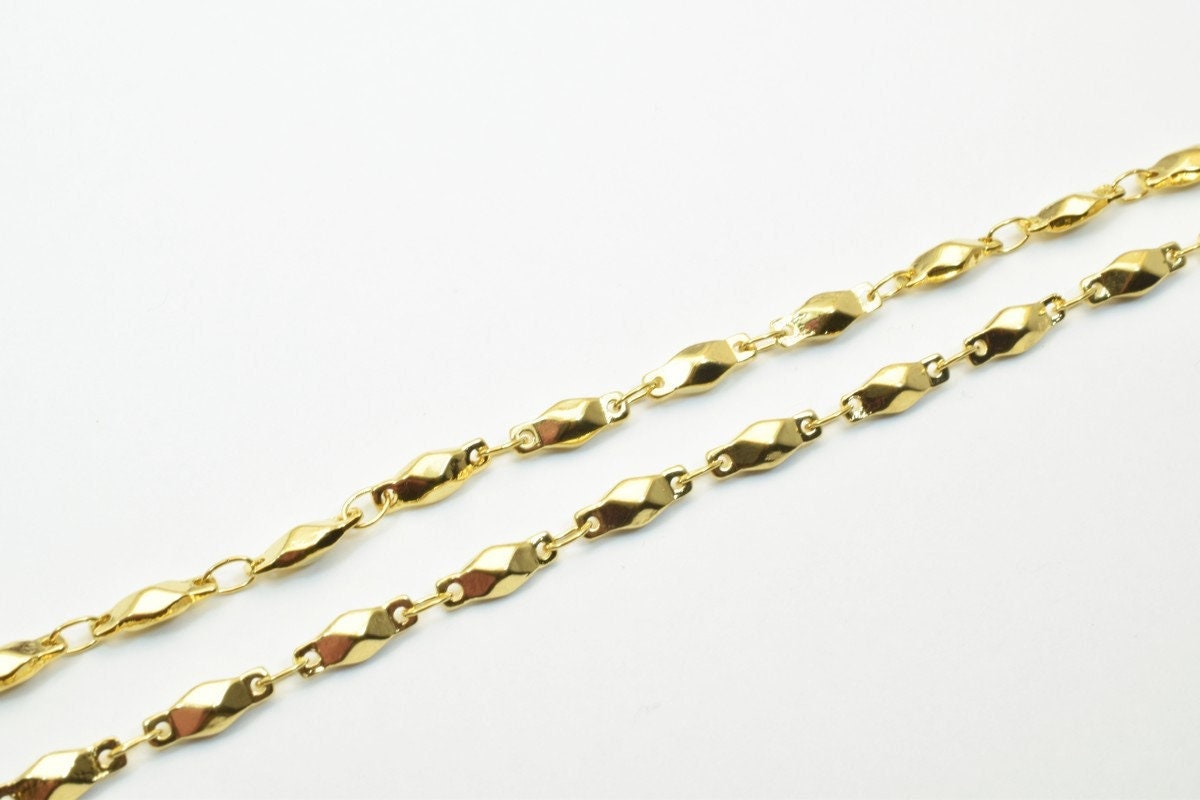 18K gold filled EP tarnish resistant Chain 17.5" Inch Long 3.5mm width CG163 jewelry making supplies