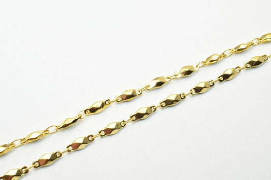 18K gold filled EP tarnish resistant Chain 17.5" Inch Long 3.5mm width CG163 jewelry making supplies