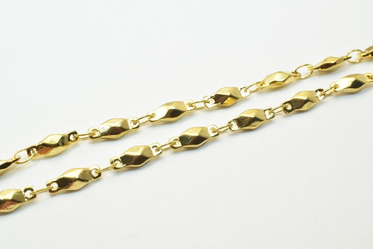 18K gold filled EP tarnish resistant Chain 17.5" Inch Long 3.5mm width CG163 jewelry making supplies - detail image 2