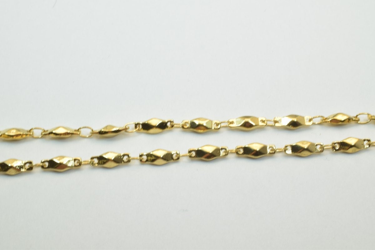 18K gold filled EP tarnish resistant Chain 17.5" Inch Long 3.5mm width CG163 jewelry making supplies - detail image 3