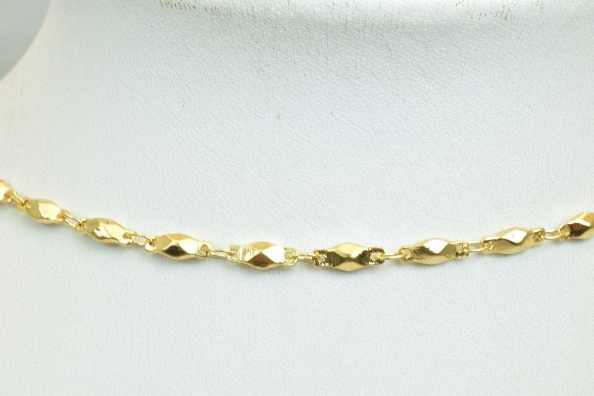 18K gold filled EP tarnish resistant Chain 17.5" Inch Long 3.5mm width CG163 jewelry making supplies - detail image 4