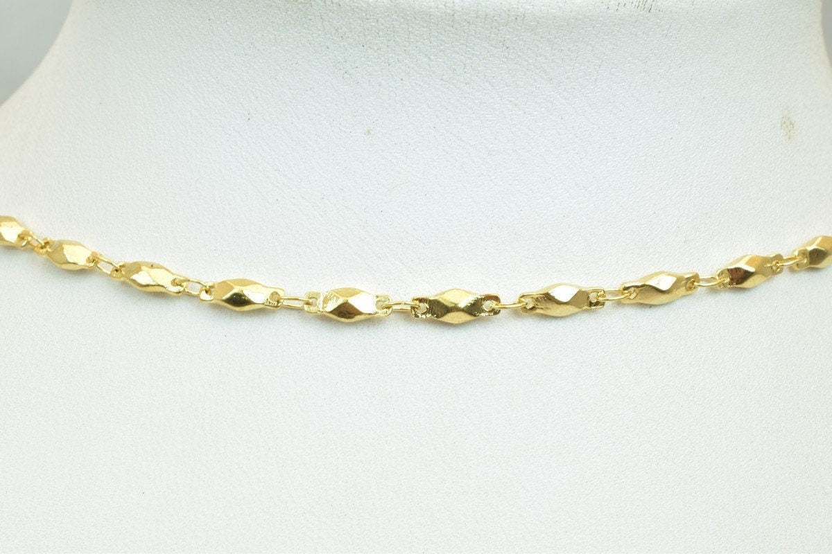 18K gold filled EP tarnish resistant Chain 17.5" Inch Long 3.5mm width CG163 jewelry making supplies - detail image 5