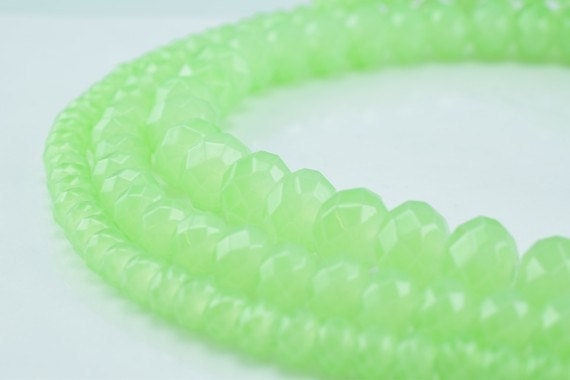 Glass Donut Rondelle Faceted Beads for Jewelry, Decoration, Chandelier 3x4mm, 4x6mm and 6x8mm. 3 Sizes Group 60 PCs each I...