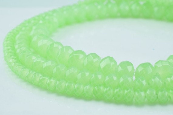 Glass Donut Rondelle Faceted Beads for Jewelry, Decoration, Chandelier 3x4mm, 4x6mm and 6x8mm. 3 Sizes Group 60 PCs each I...