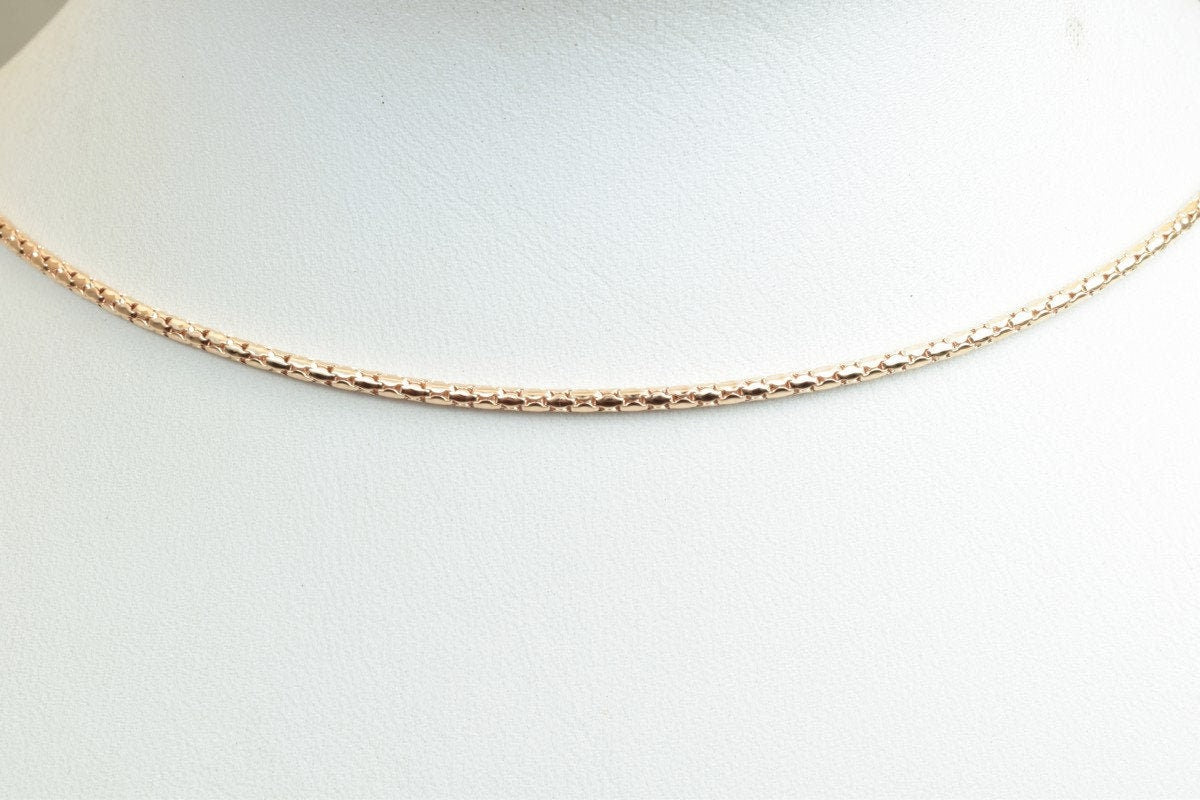 18K Rose gold filled EP tarnish resistant Chain 22.5" Inches Long 2mmThickness CG237 jewelry making supplies - detail image 7