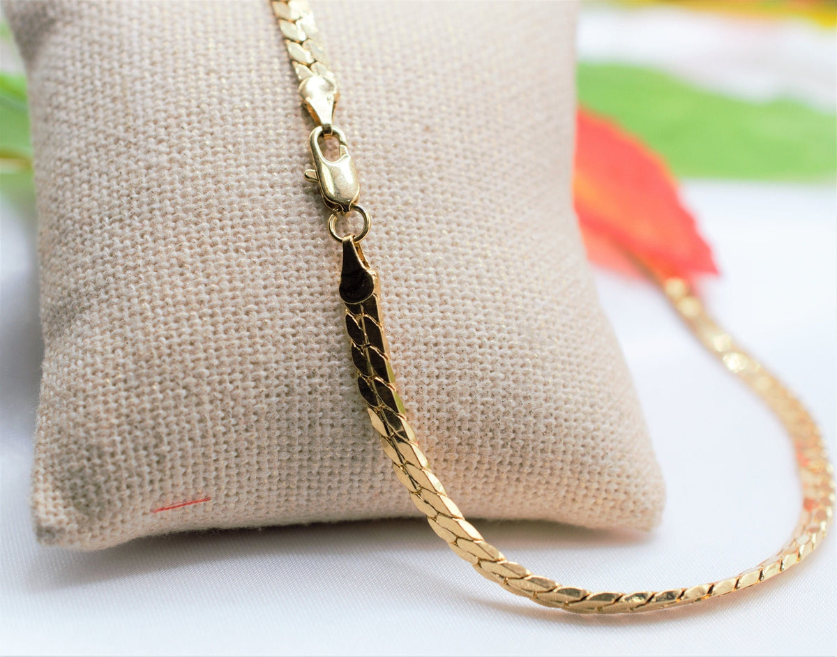 18k gold filled EP herringbone cuban chain 18kt gold filled size 18"/20" inch long 5mm/4mm width item #cg440/cg514 jewelry...