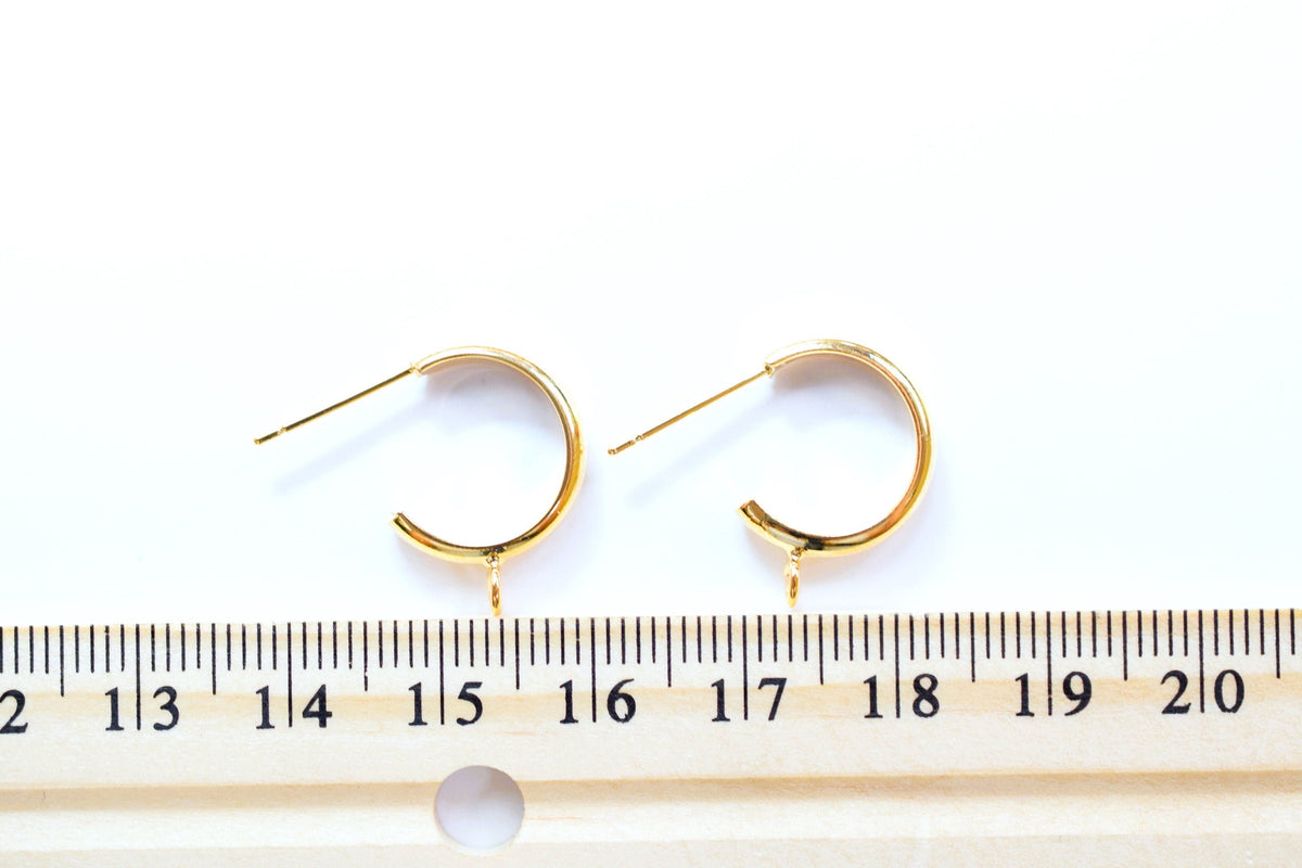 18K Gold Filled Look, EP Leverback Hook Earring Findings Plain and with Clear Zirconia jewelry making supplies - detail im...