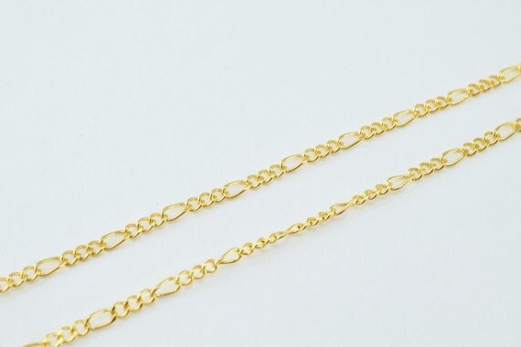 17" Inch 18K Gold Filled Look,  EP Chain   CG109 jewelry making supplies - detail image 2