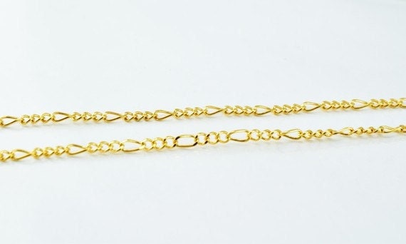 17" Inch 18K Gold Filled Look,  EP Chain   CG109 jewelry making supplies - detail image 3