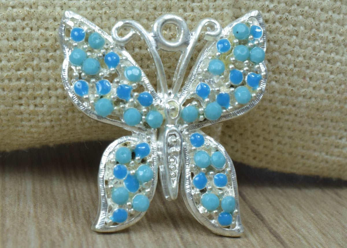 26mm Silver Plated Brooch Component Butterfly Finding Rhinestone Brooch Component,Pendant Brooch Bouquet,Wedding Brooch,Fl...
