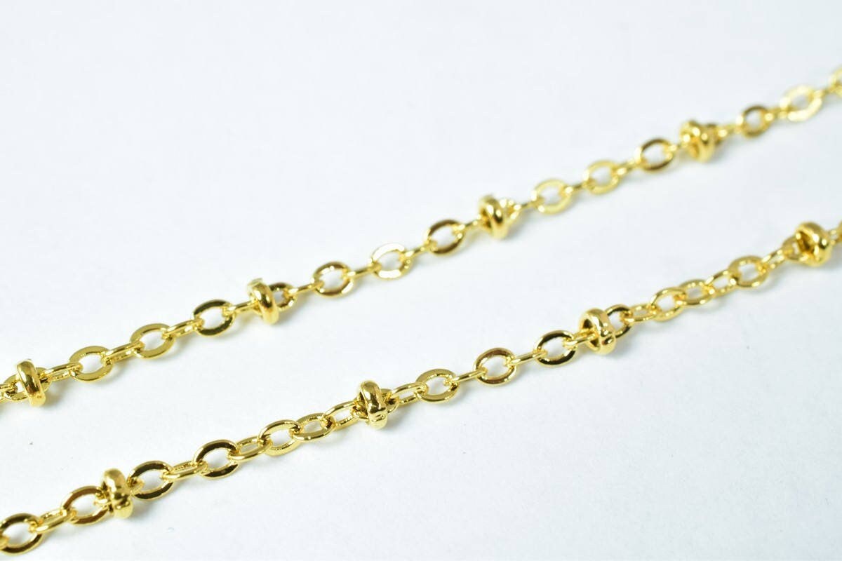 gold filled EP tarnish resistant Chain 18KT gold filled tarnish resistant Size 17.25" Long 2mm Width Item #CG201 jewelry m...