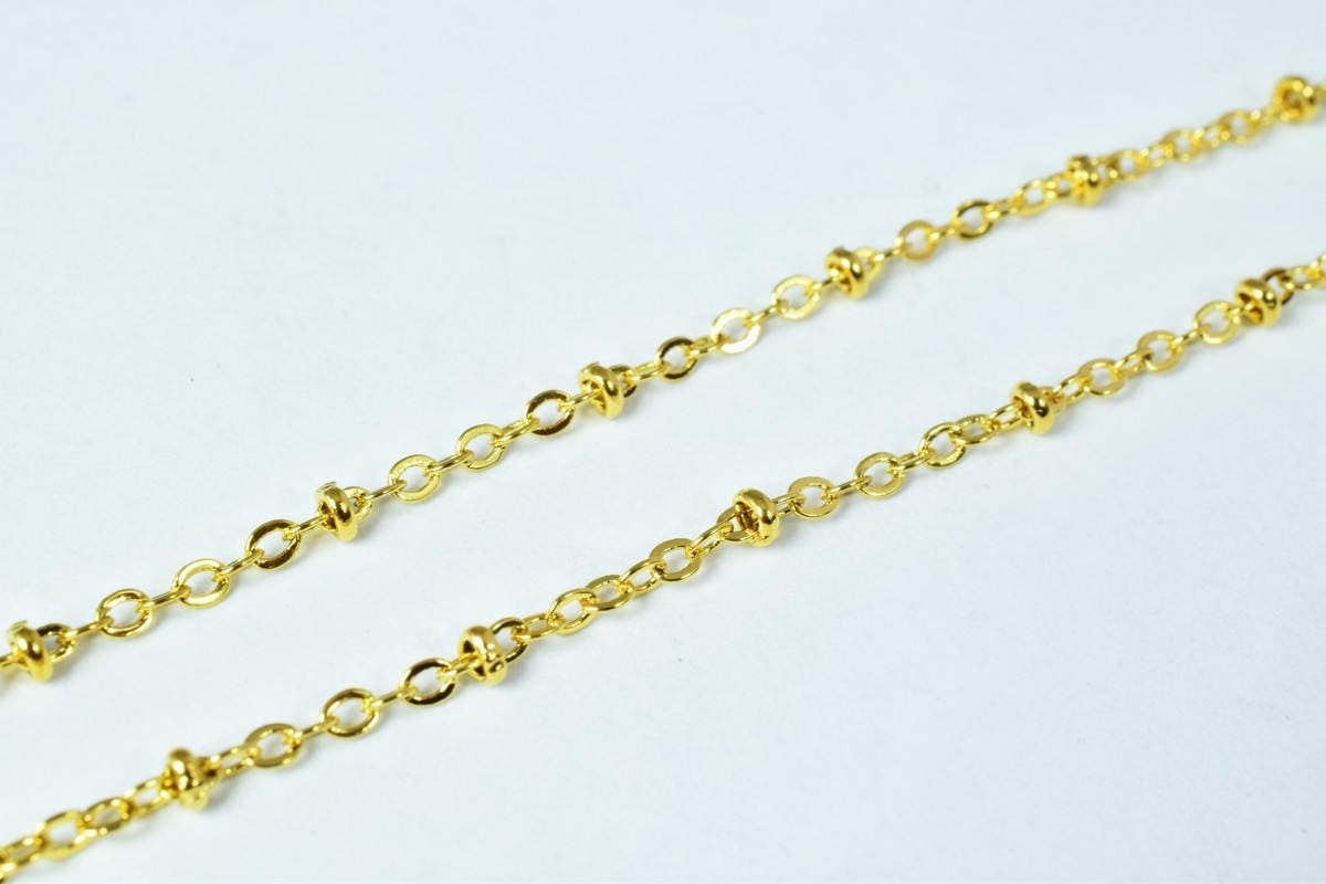 gold filled EP tarnish resistant Chain 18KT gold filled tarnish resistant Size 17.25" Long 2mm Width Item #CG201 jewelry m...