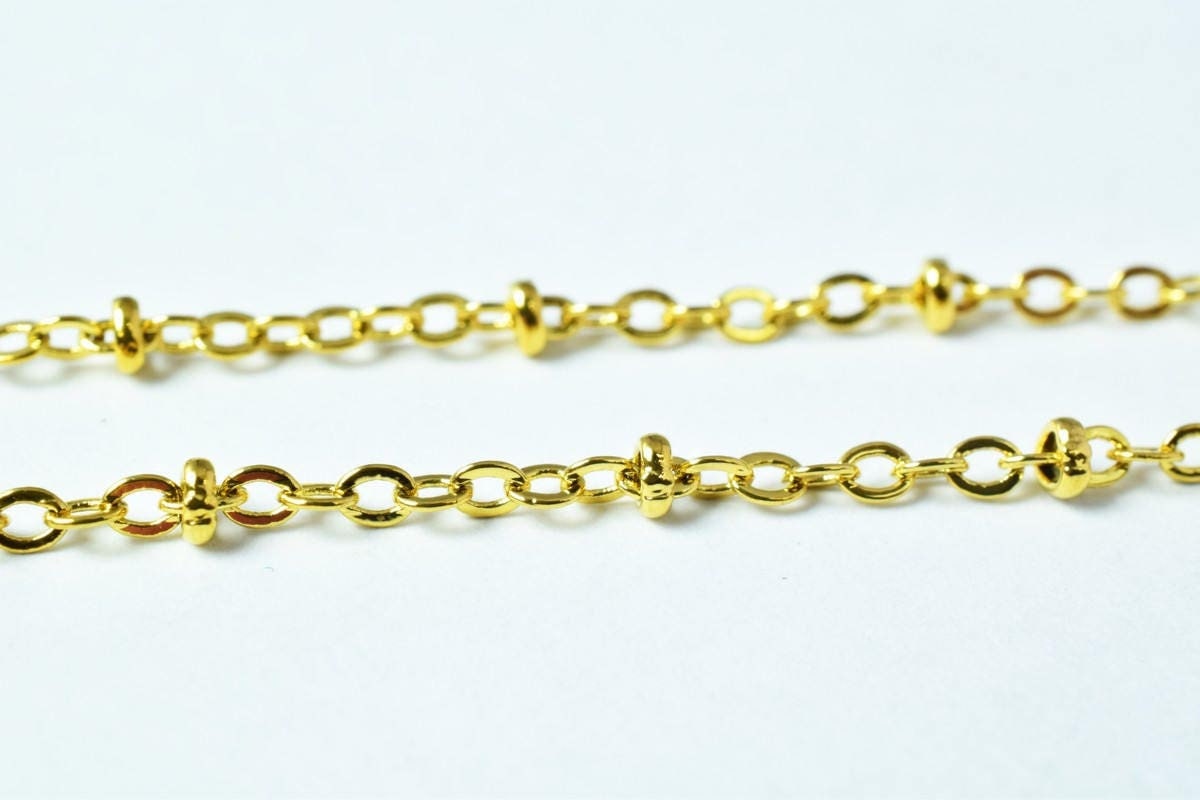 gold filled EP tarnish resistant Chain 18KT gold filled tarnish resistant Size 17.25" Long 2mm Width Item #CG201 jewelry m...