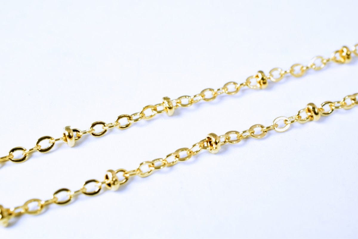 gold filled EP tarnish resistant Chain 18KT gold filled tarnish resistant Size 17.25" Long 2mm Width Item #CG201 jewelry m...