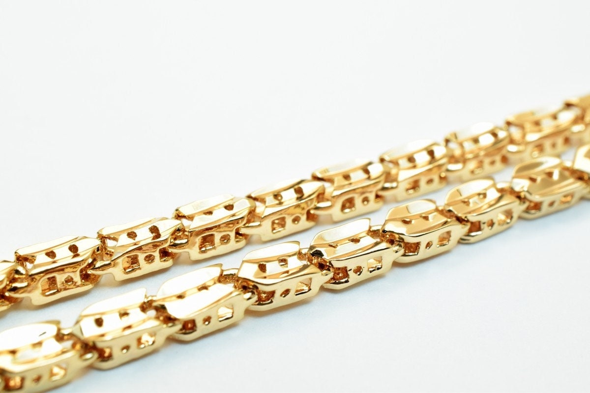 18K Pinky Gold Filled Look, EP Chain Size 18.25" Long 3mm Width 2.5mm Thick  CG318 jewelry making supplies - detail image 9