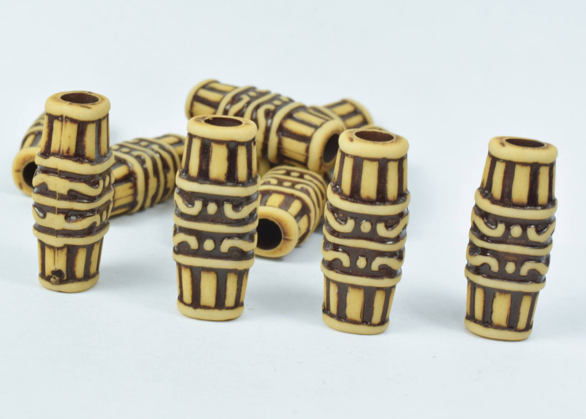 11x26mm African Tube Plastic Resin Beads, Sold by 100PCs, Wholesale beads, Plastic Beads, African Design Beads, 4mm hole o...
