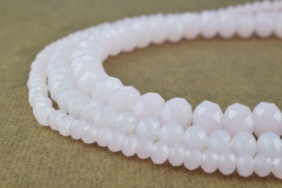 Glass Donut Rondelle Faceted Beads for Jewelry, Decoration, Chandelier 3x4mm, 4x6mm  2 Sizes Group 60 PCs each Item#789222...
