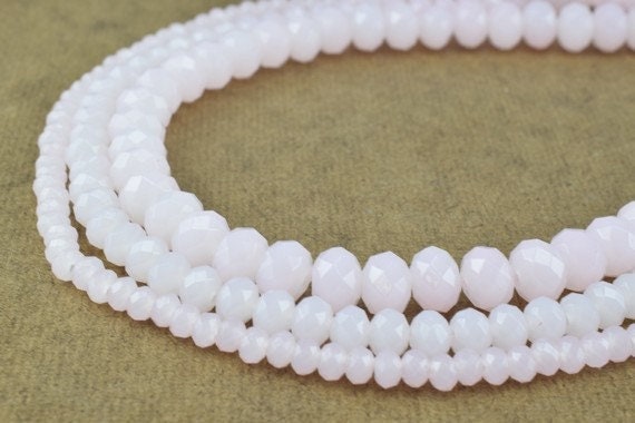 Glass Donut Rondelle Faceted Beads for Jewelry, Decoration, Chandelier 3x4mm, 4x6mm  2 Sizes Group 60 PCs each Item#789222...
