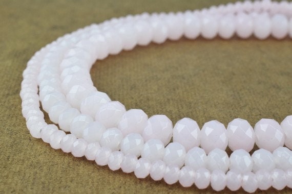 Glass Donut Rondelle Faceted Beads for Jewelry, Decoration, Chandelier 3x4mm, 4x6mm  2 Sizes Group 60 PCs each Item#789222...