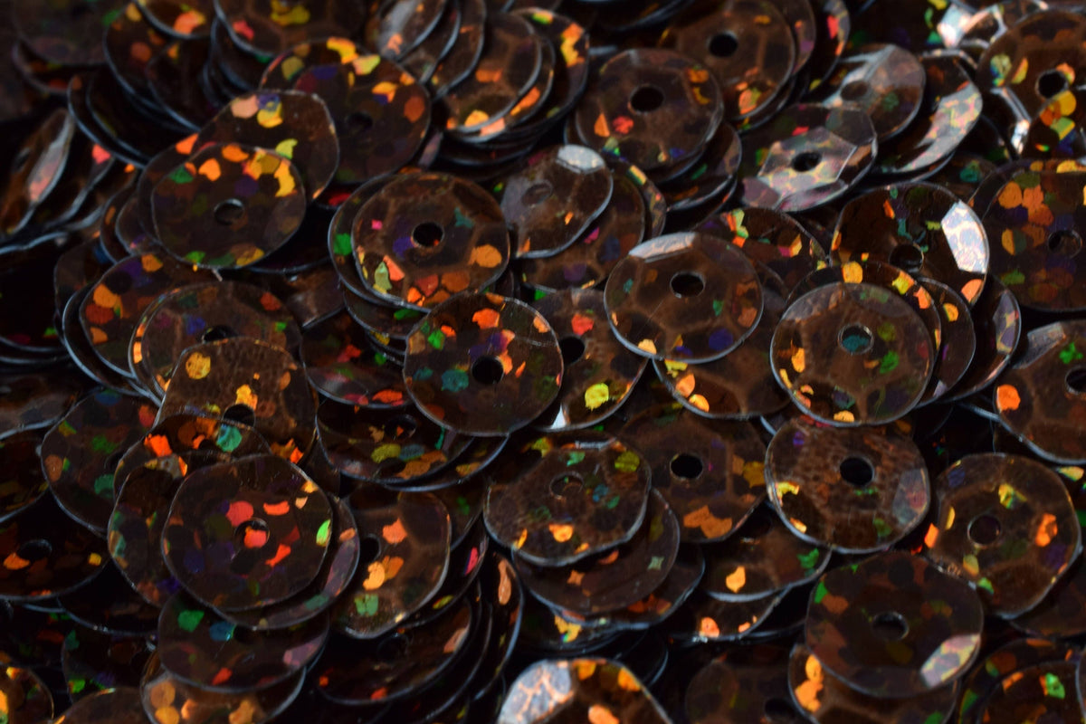Light Bronze Brown Sheen Round Sequins: 3/6mm Glossy Iridescent Paillettes, 2000pcs Pack | Craft Supplies, Apparel Trim, 0.5-1mm Hole