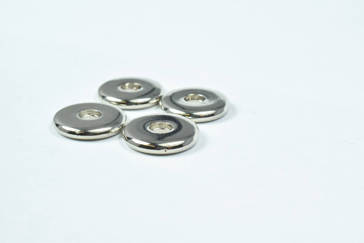 14mm Round Large Hole Silver Plastic Washer Beads, Washer Beads, Washer,Silver Heishi Smooth Disc Britannia Pewter, Silver...