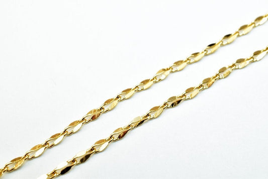 18k Gold Filled Alternative Chain: Pinkish Gold - , Durable Finish, Jewelry Crafting Supply