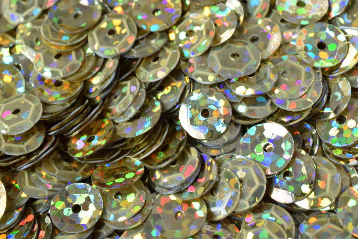 6mm Light Gold Brassy Cup Iridescent Sequins Sheen Round Sequins/Loose Paillettes,Wholesale Sequins,Shimmering Sequin Appa...