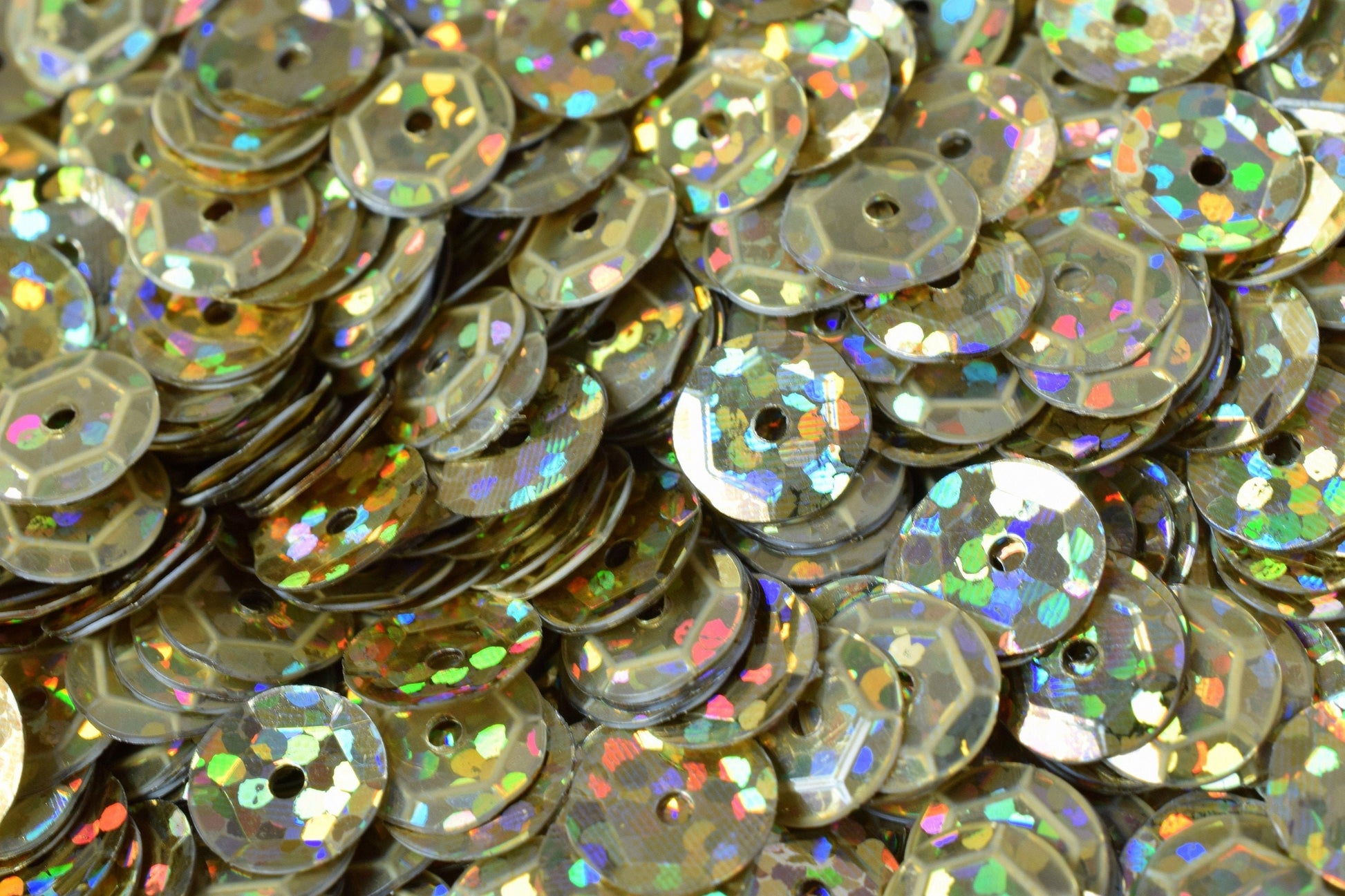 6mm Light Gold Brassy Cup Iridescent Sequins Sheen Round Sequins/Loose Paillettes,Wholesale Sequins,Shimmering Sequin Appa...