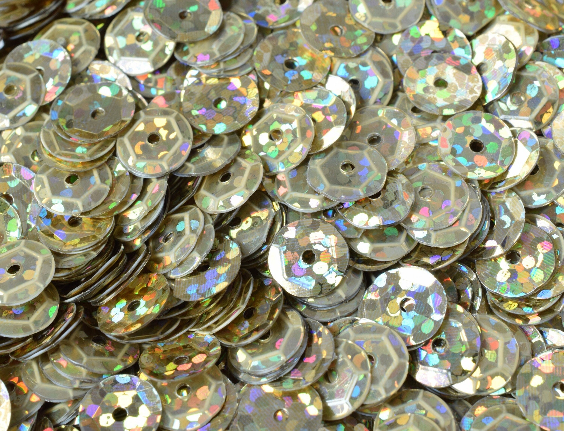 6mm Light Gold Brassy Cup Iridescent Sequins Sheen Round Sequins/Loose Paillettes,Wholesale Sequins,Shimmering Sequin Appa...