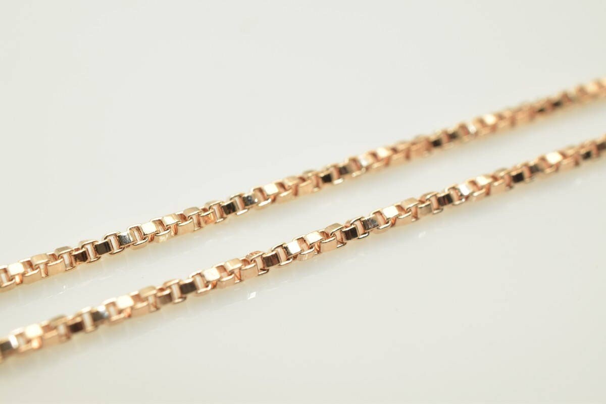 18K Rose gold filled EP tarnish resistant Chain 17.25" Inch CG216 jewelry making supplies - detail image 2