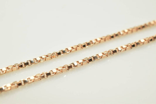18K Rose gold filled EP tarnish resistant Chain 17.25" Inch CG216 jewelry making supplies - detail image 2