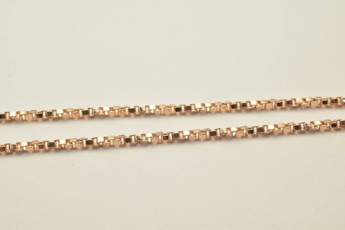 18K Rose gold filled EP tarnish resistant Chain 17.25" Inch CG216 jewelry making supplies - detail image 4