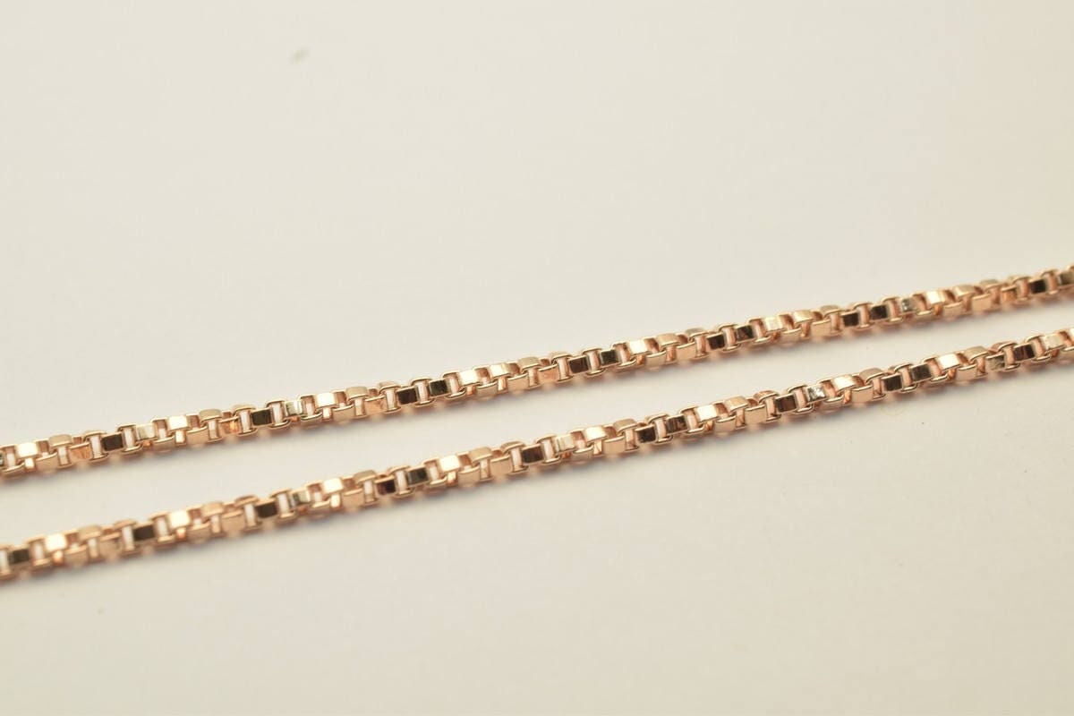 18K Rose gold filled EP tarnish resistant Chain 17.25" Inch CG216 jewelry making supplies - detail image 5