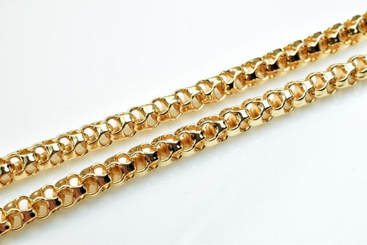 Gold Filled EP Chain 18KT Gold Filled Size 18.75" Inch Long 4mm Width 4mm Thickness For Jewelry Making Item #CG395 jewelry...