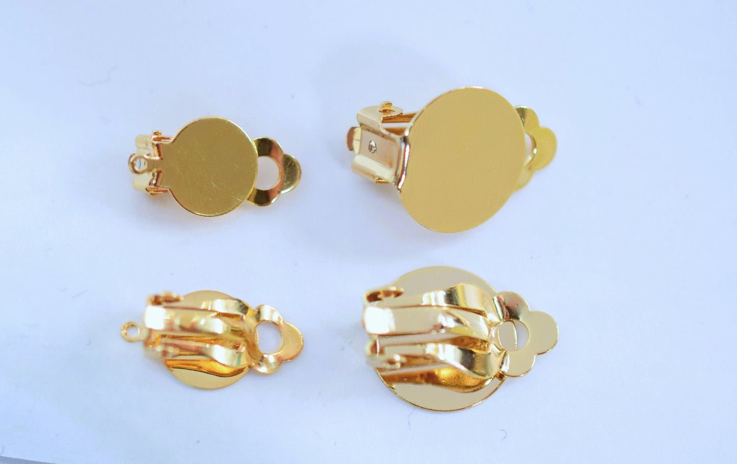 Gold Filled Look, EP Screwback/ Clip/ Hook Earring Findings jewelry making supplies - detail image 2