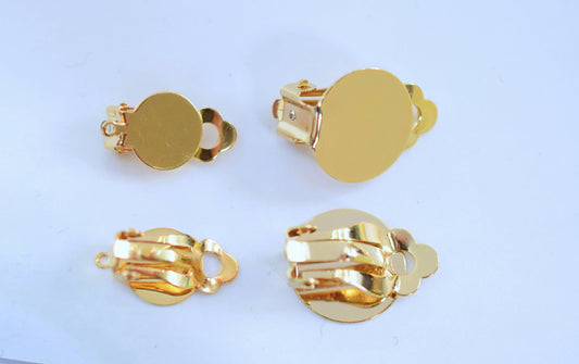 Gold Filled Look, EP Screwback/ Clip/ Hook Earring Findings jewelry making supplies - detail image 2