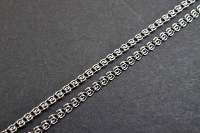 925 Sterling Silver Chain With Rhodium Filled Plated On Top for Jewelry Making By Foot Item# SSC043R jewelry making supplies