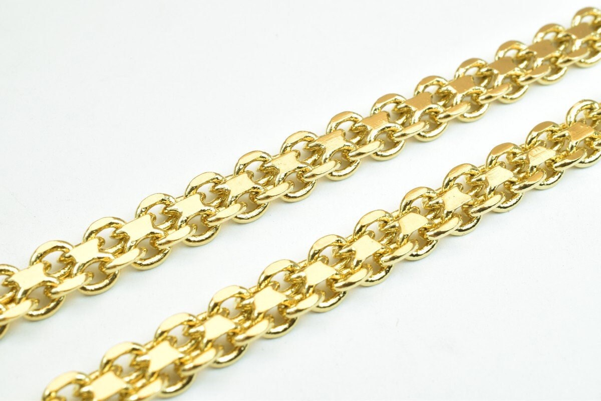 18K gold filled EP tarnish resistant Chain 22.5" Inches 6mm Width 2.5mm Thickness For Jewelry Making CG286 jewelry making...