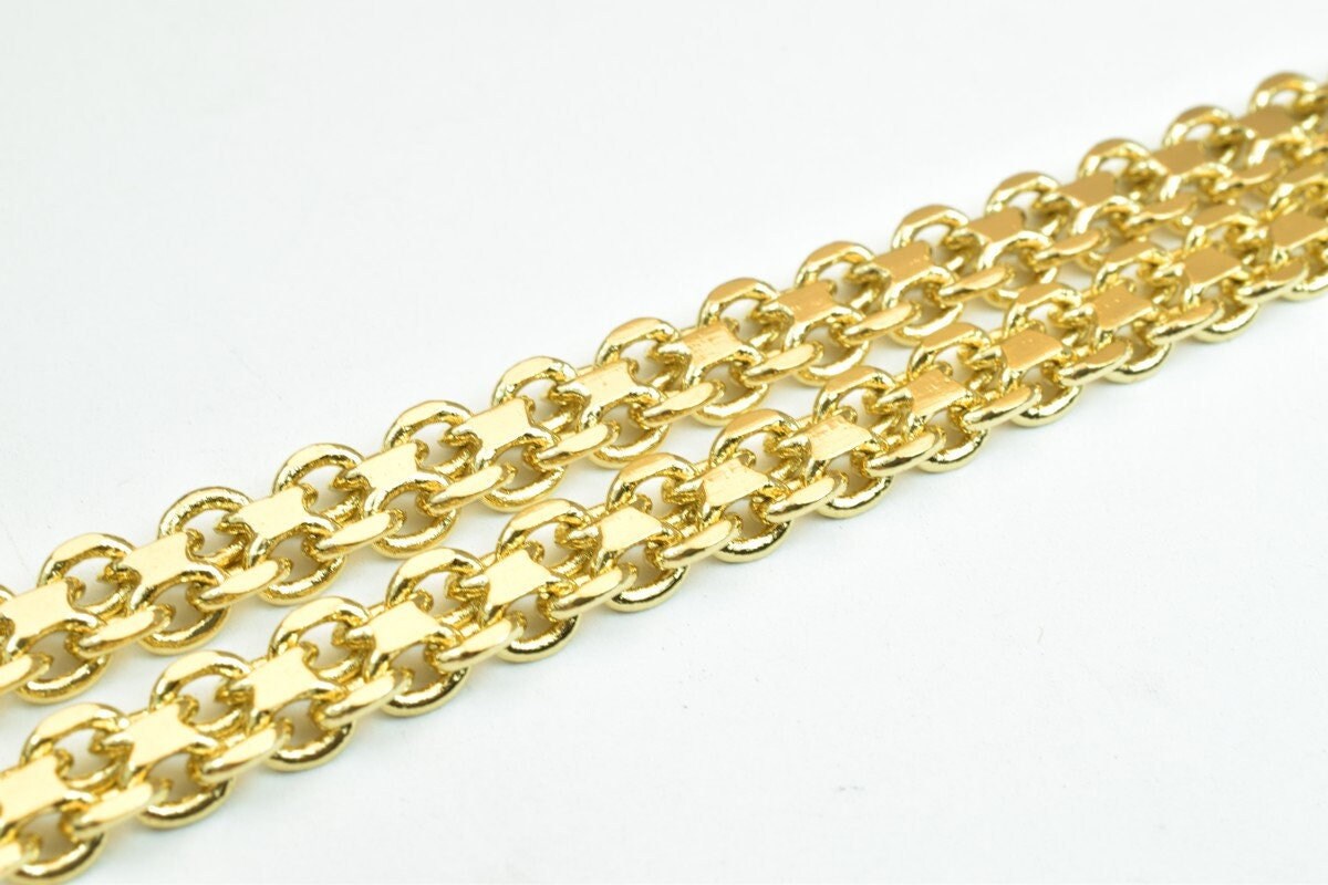 18K gold filled EP tarnish resistant Chain 22.5" Inches 6mm Width 2.5mm Thickness For Jewelry Making CG286 jewelry making...
