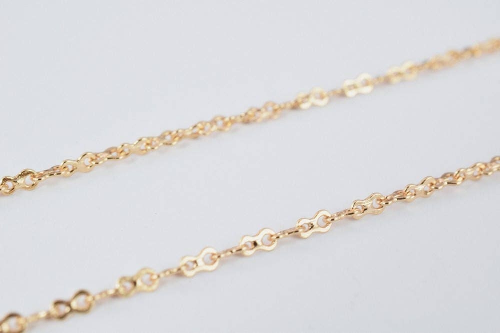 18K Pinky gold filled EP tarnish resistant Chain 16" Inch CG184 jewelry making supplies - detail image 3
