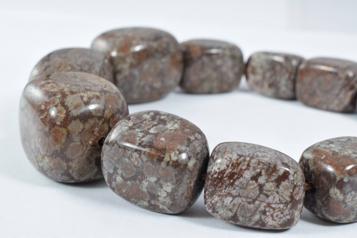 Snowflake Brown Jasper Mixed Sizes Gemstone Beads/Brown Snowflake Jasper/Large Gemstone/Brown Beads, Jasper,Natural Beads...