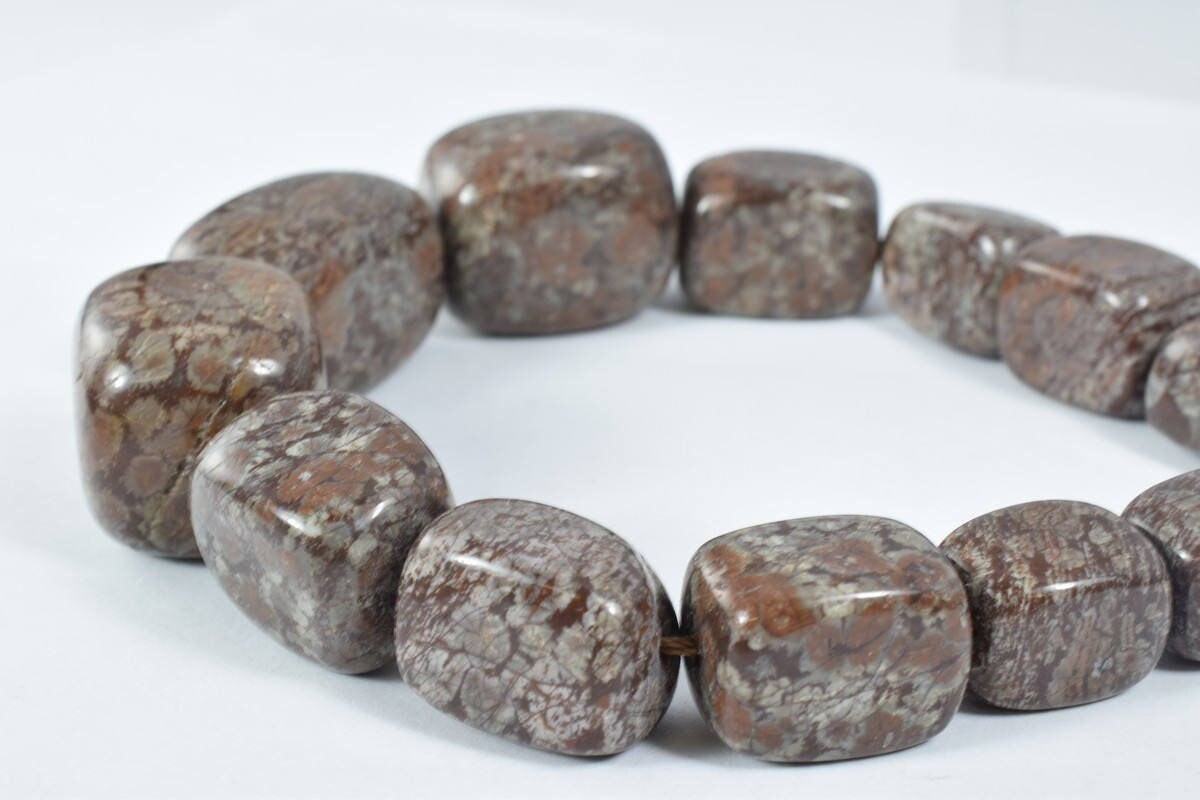 Snowflake Brown Jasper Mixed Sizes Gemstone Beads/Brown Snowflake Jasper/Large Gemstone/Brown Beads, Jasper,Natural Beads...