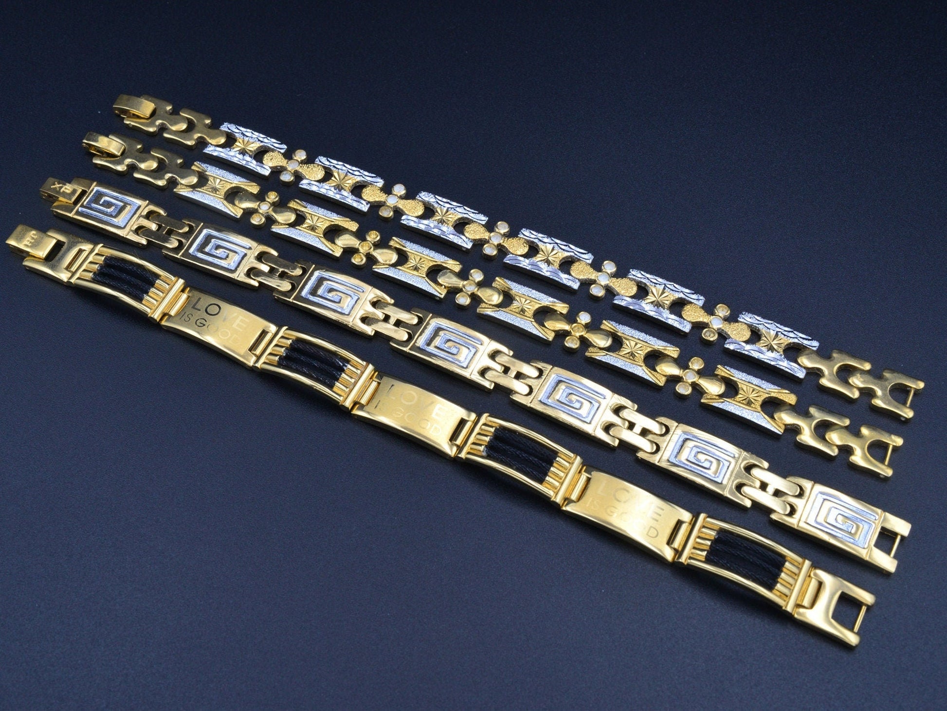 Women's/Men Gold Filled EP Bracelet Chain bohemian Bling for Jewelry Making tarnish resistant Women's/Men Gift and Love is...