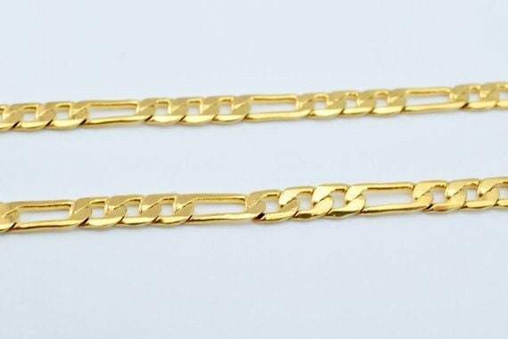 17" inch  18k Gold Filled Look, EP chain   CG76 jewelry making supplies - detail image 2