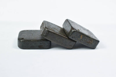 30 mm Square Two Hole Dark Wood Brown Wood Beads,Wooden Beading Tools, Large Dark Natural Wood Beads, Macrame Beads,Wooden...